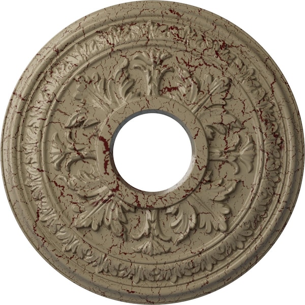 Ekena Millwork Baltimore Medallion (Canopies up to 5 1/2"), 15 3/8"OD x 4 1/4"ID x 1 1/2"P, Gobi Desert Crackle CM15BAGDC - main